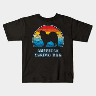 American Eskimo Dog Vintage Design Kids T-Shirt